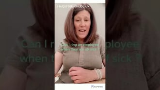 Can I ring an employee when they are off sick?